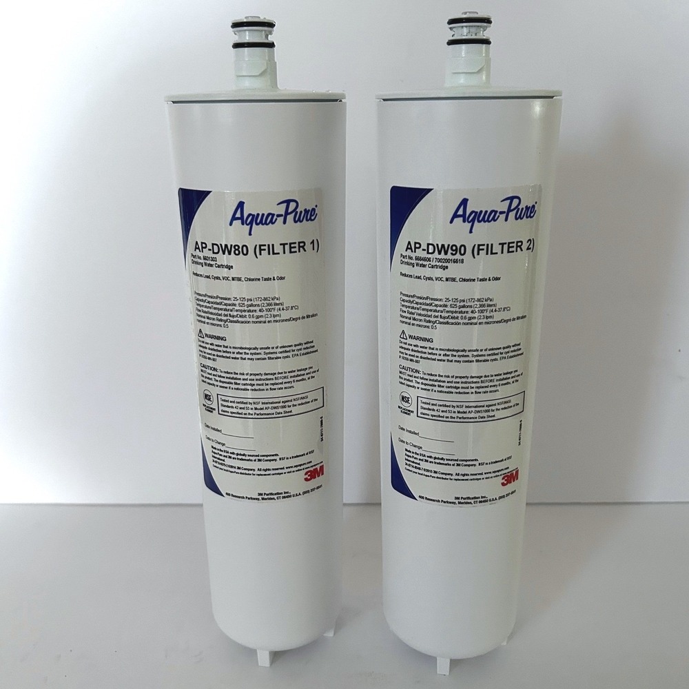 3M Aqua-Pure AP-DW80 AP-DW90 Water Pre Post Filter Set AP-DWS1000 USED